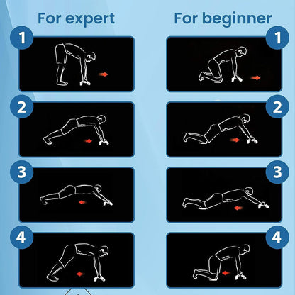 Wheel Ab Roller core Steel Handle With Knee Mat